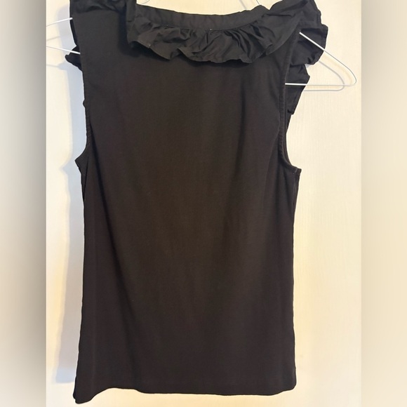 LOFT Black Ruffled Blouse - Picture 3 of 3
